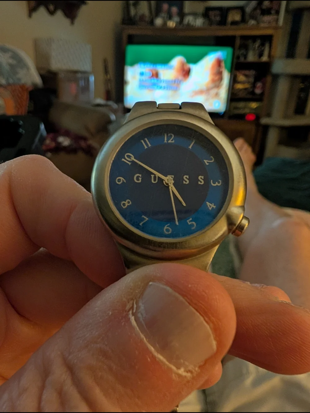 GUESS Blue Dial Stainless Ladies Watch With Quartz Movement Brand New Battery